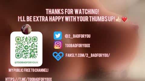 Snapshot of 2badforyou chatting on 5, 1, 2026 30 NOV online show from 5, 1, 2026