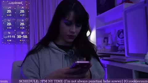 Snapshot of cookielemoon chatting on 5, 2, 2026 Cherri morningstar help me get to 100 thumbs up 3 online show from 5, 2, 2026