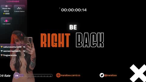 Inarafoxx online show from 6, 1, 2025