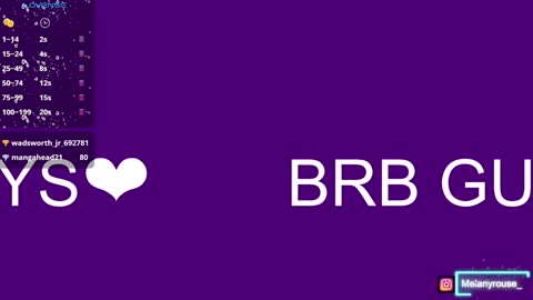 Snapshot of melanyrouse1 chatting on 23, 1, 2025 melanyrouse1 online show from 23, 1, 2025