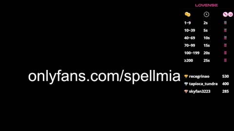 Snapshot of miaspell chatting on 23, 2, 2025 Mia  instagram miasspell online show from 23, 2, 2025