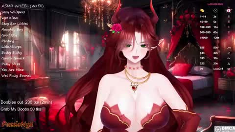 Succubus Nyx online show from 1, 2, 2025