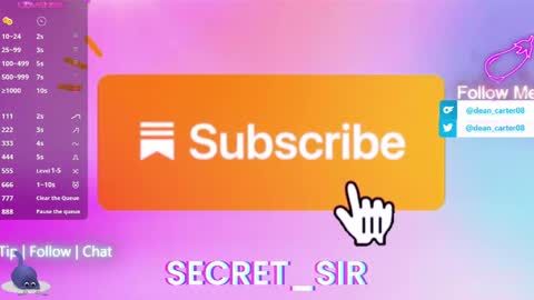 Snapshot of secret_sir chatting on 1, 5, 2026 Dean Carter online show from 1, 5, 2026