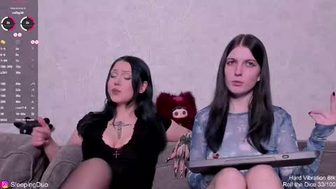 Snapshot of sleepingduo chatting on 28, 3, 2026 Hi We are Iva and Angela Nice to meet u 3 online show from 28, 3, 2026