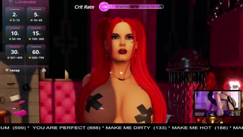 Snapshot of systaime chatting on 13, 2, 2025 MISTRESS LISA FIRST 3DXCHAT CAMGIRL 3dxchat anime gaming mistress domina online show from 13, 2, 2025