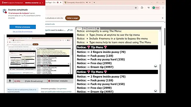 Snapshot of EmmaPetty chatting on 4, 10, 2025 EmmaPetty online show from 4, 10, 2025