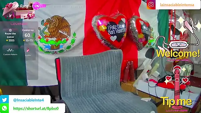 LaInsaciableIntensa online show from 22, 2, 2025