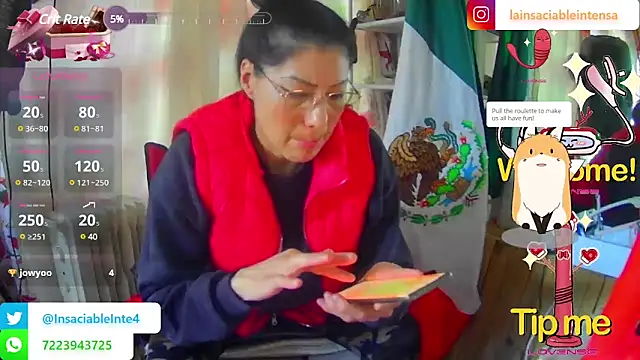 LaInsaciableIntensa online show from 1, 3, 2025