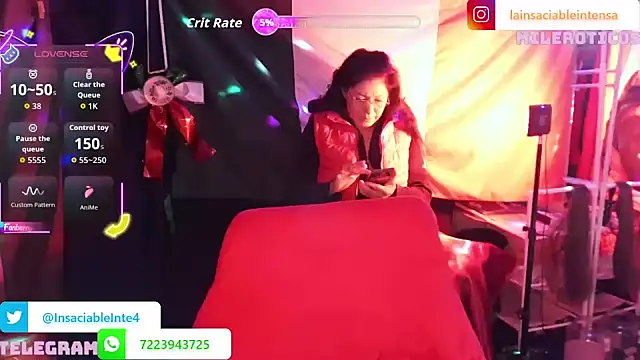 LaInsaciableIntensa online show from 14, 9, 2025