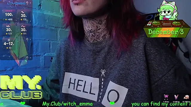 Witch Emma online show from 3, 12, 2025