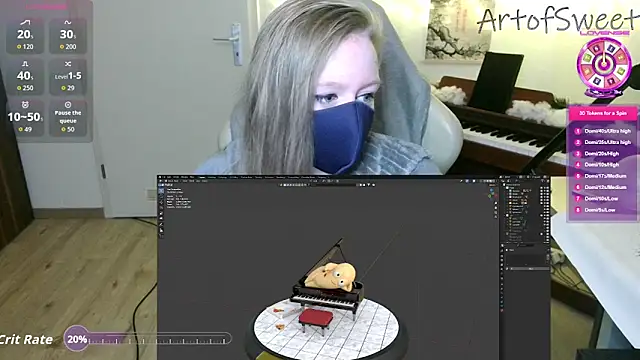 Snapshot of ArtofSweet chatting on 18, 1, 2026 ArtofSweet online show from 18, 1, 2026