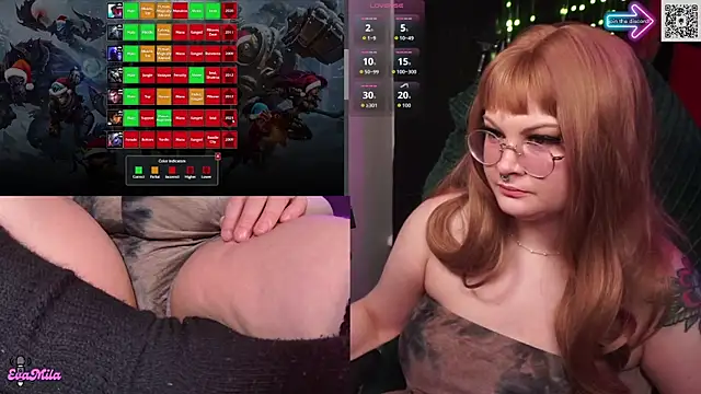 Snapshot of evamila chatting on 14, 1, 2026 evamila online show from 14, 1, 2026