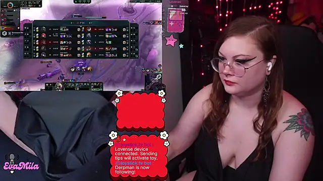 Snapshot of evamila chatting on 25, 2, 2026 evamila online show from 25, 2, 2026